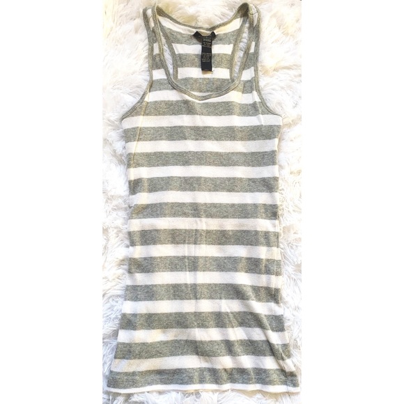 Active Basic Tops - Active Basic striped muscle shirt